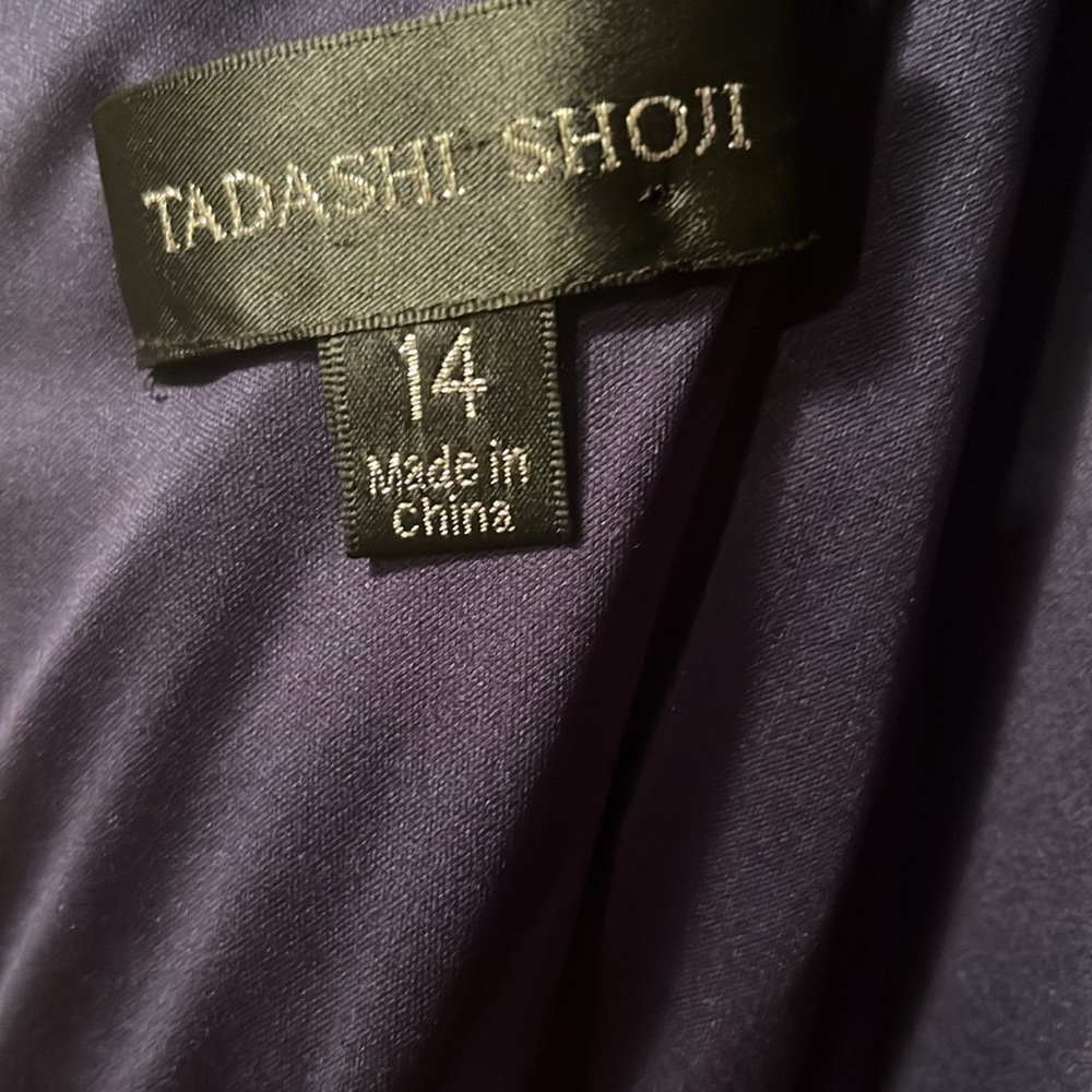 Tadashi Shoji “Barbara” Lace-pattern Size 14. Navy w/white #10209 - Picture 7 of 9